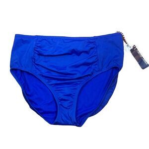 Sonnet Shores Blue High Rise Swim Bottoms,‎ Size 16, NWT